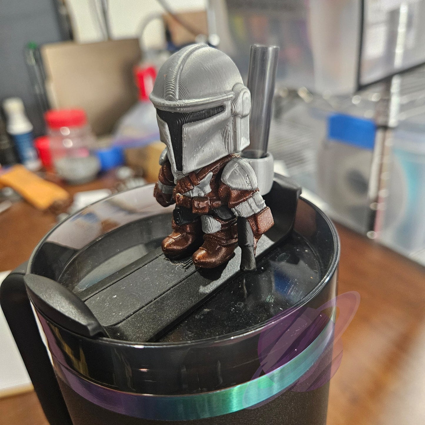 MANDO-3D PRINTED STRAW BUDDY