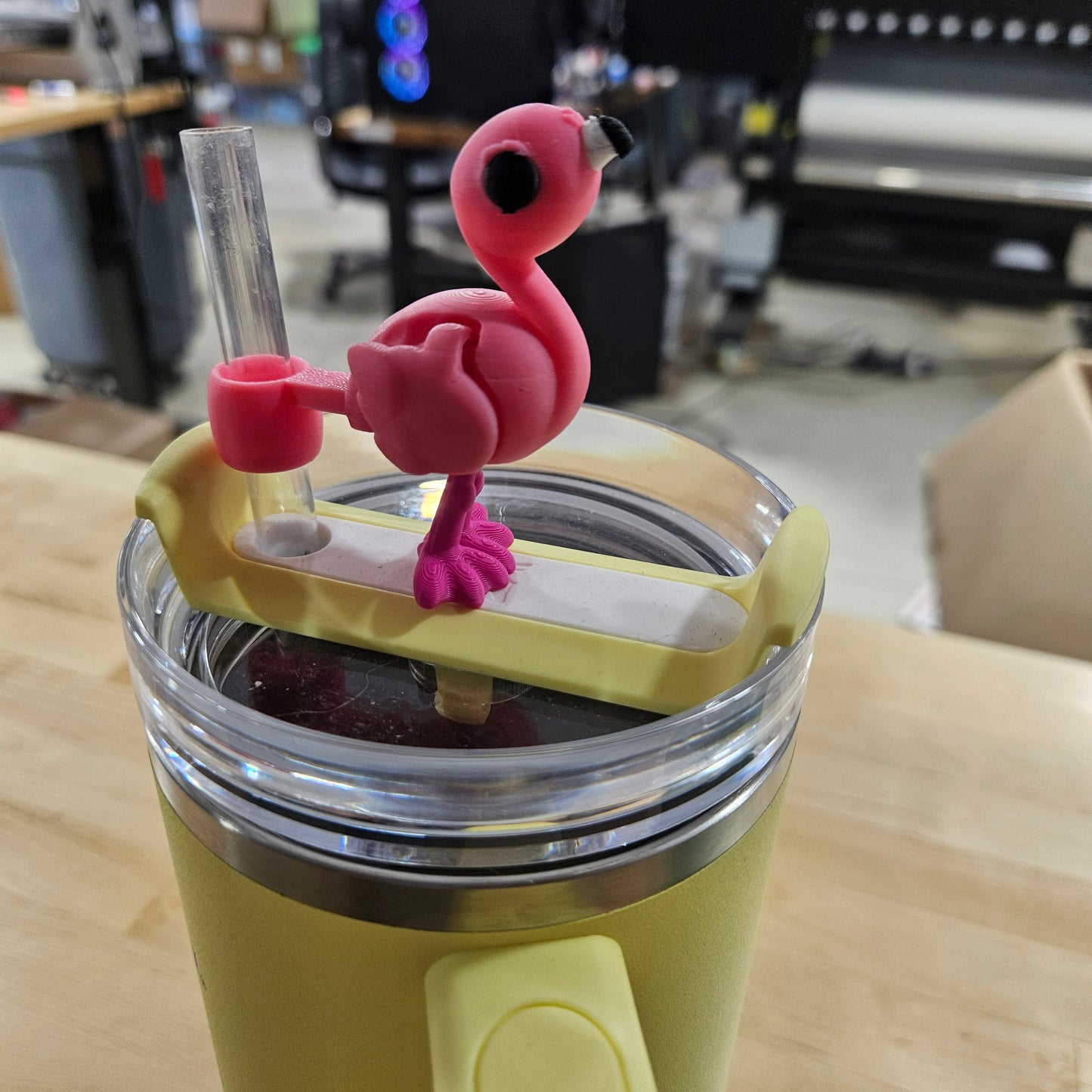 PINK FLAMINGO STRAW BUDDY