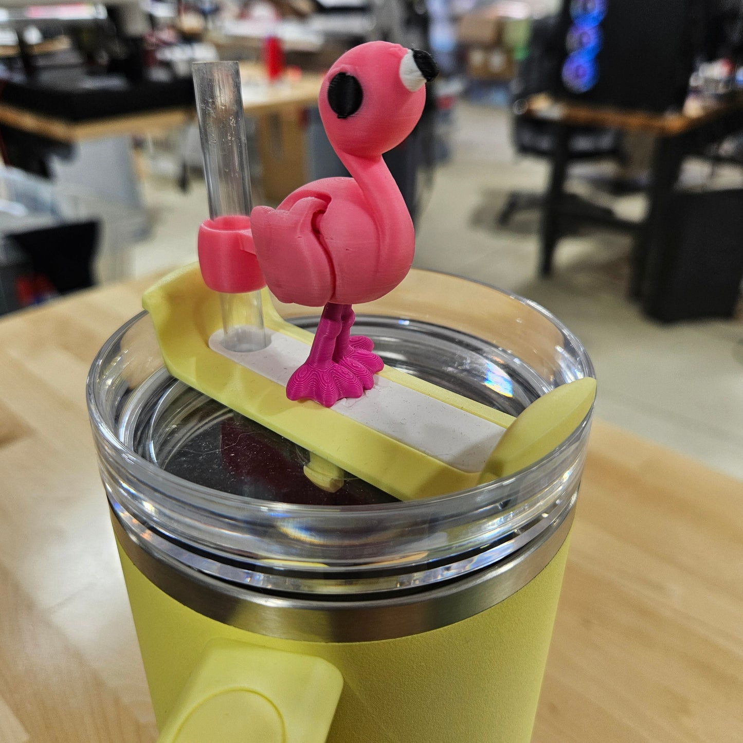 PINK FLAMINGO STRAW BUDDY