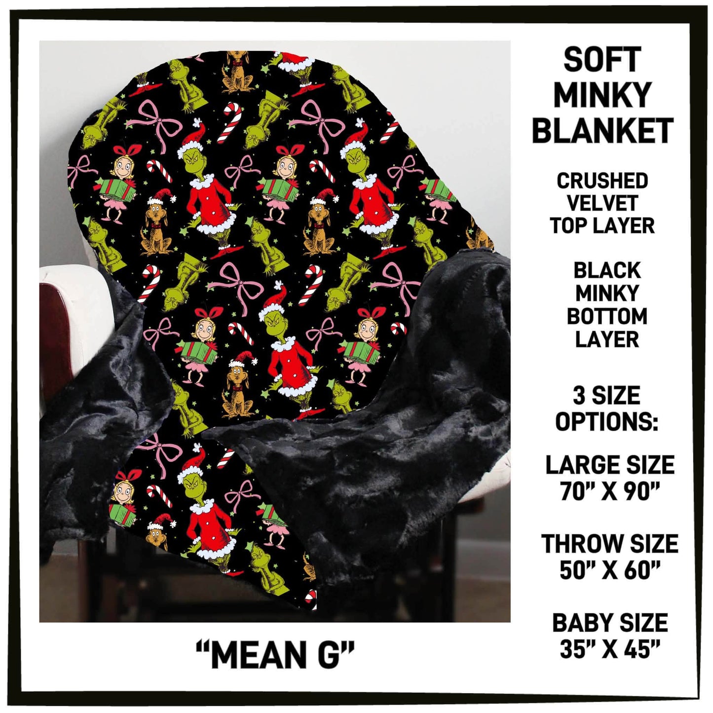 MI8B - Mean G Minky Blanket - Preorder Closing 7/15 ETA: Late Sept