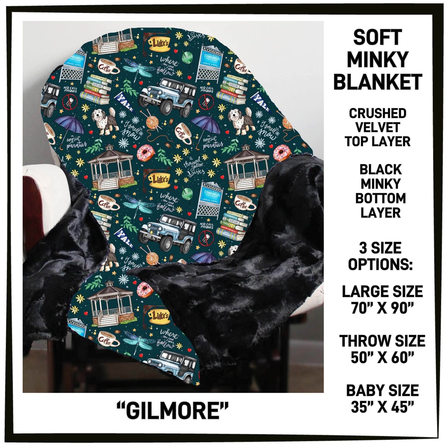 MI8B - Gilmore Minky Blanket - Preorder Closing 7/15 ETA: Late Sept