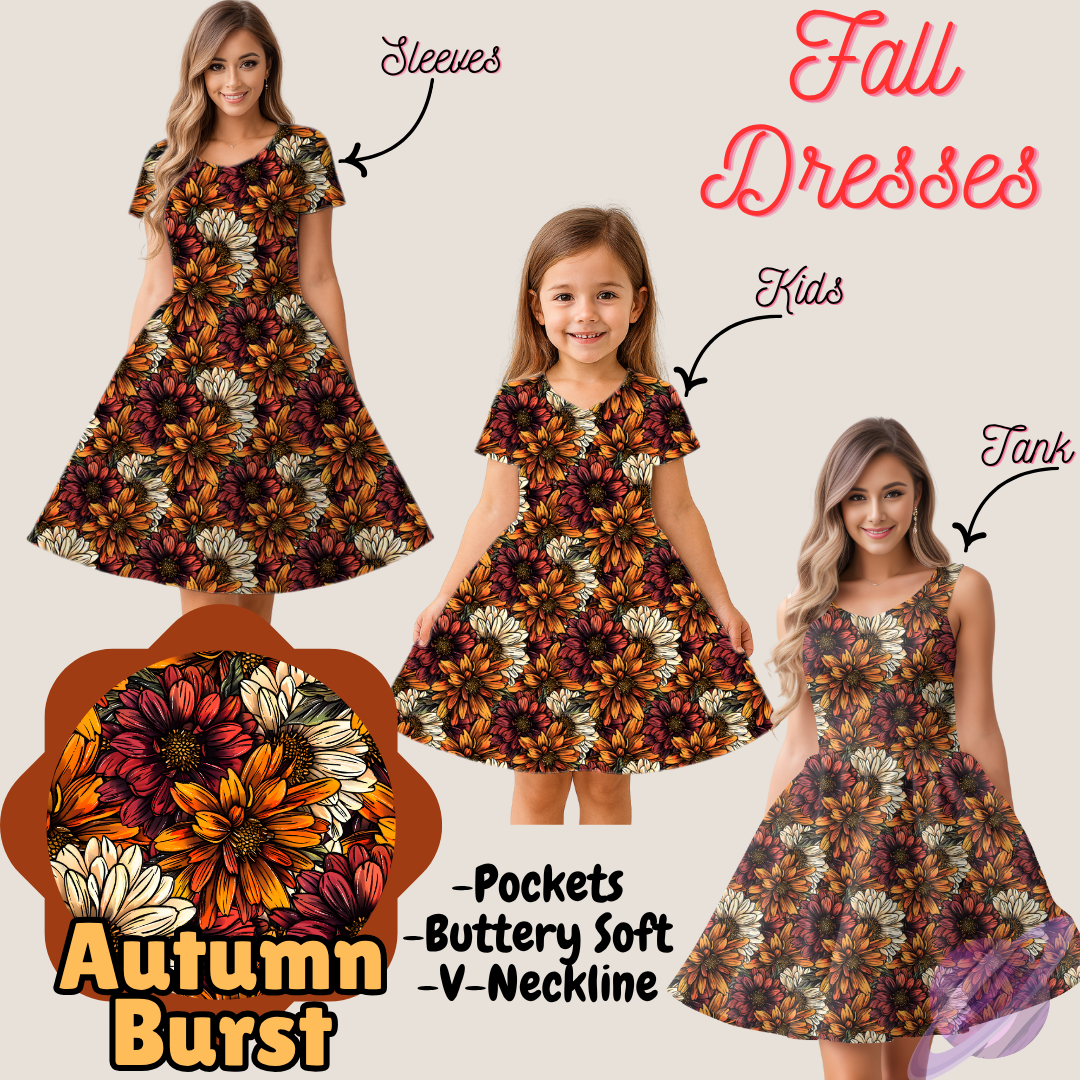 AUTUMN BURST- FALL DRESS PREORDER- CLOSING 9/12