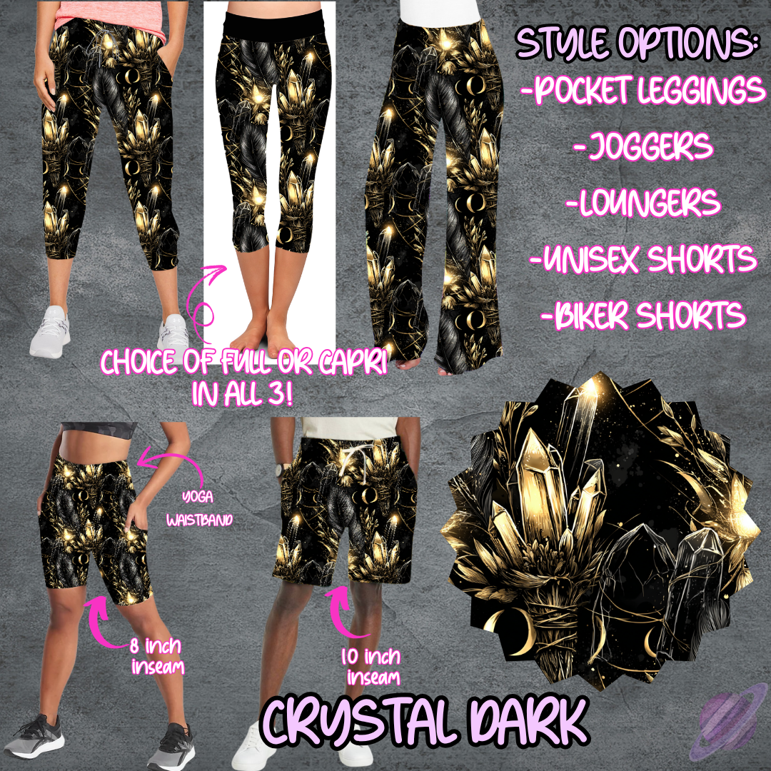 CRYSTAL DARK - LEGGING/JOGGER/LOUNGER/SHORTS - B107 PREORDER CLOSING 5/25