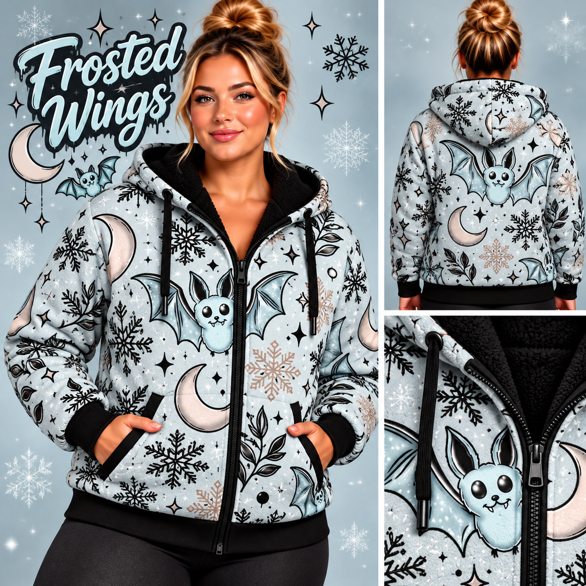 Frosted Wings-FLEECE LINED HOODED JACKET-PREORDER CLOSING 11/9