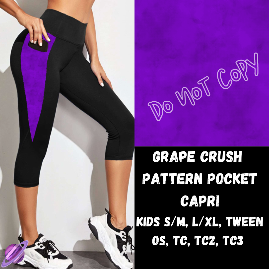 GRAPE CRUSH - LEGGING/CAPRI/SHORTS -COLORBLAST PPO-PREORDER CLOSING 5/9