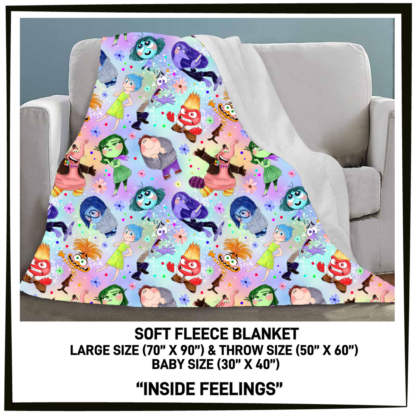 FC7B - Inside Feelings Fleece Blanket - Preorder Closing 8/26 ETA: Late Oct