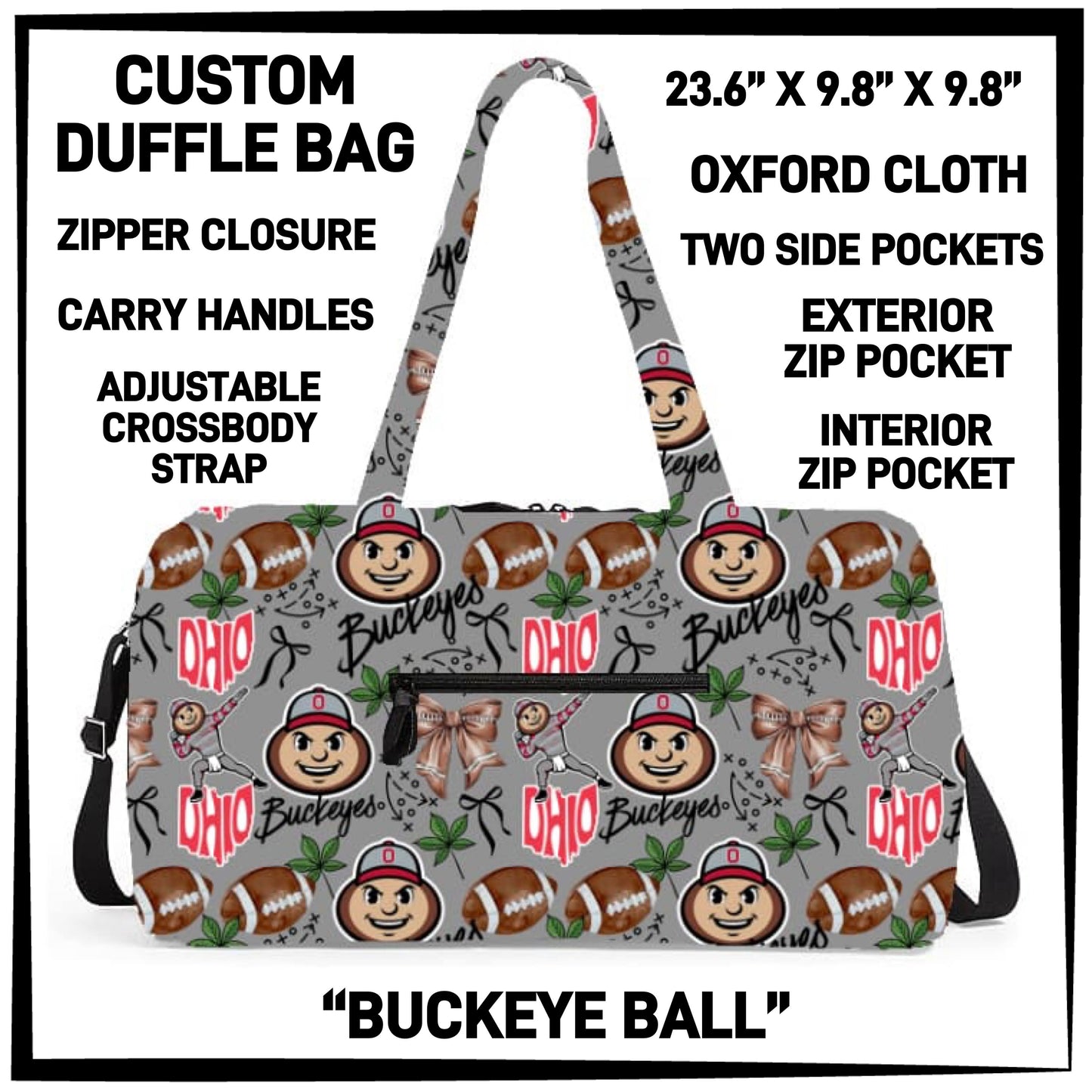 DF2B - Buckeye Ball Duffel Bag - Preorder ETA: Early Nov
