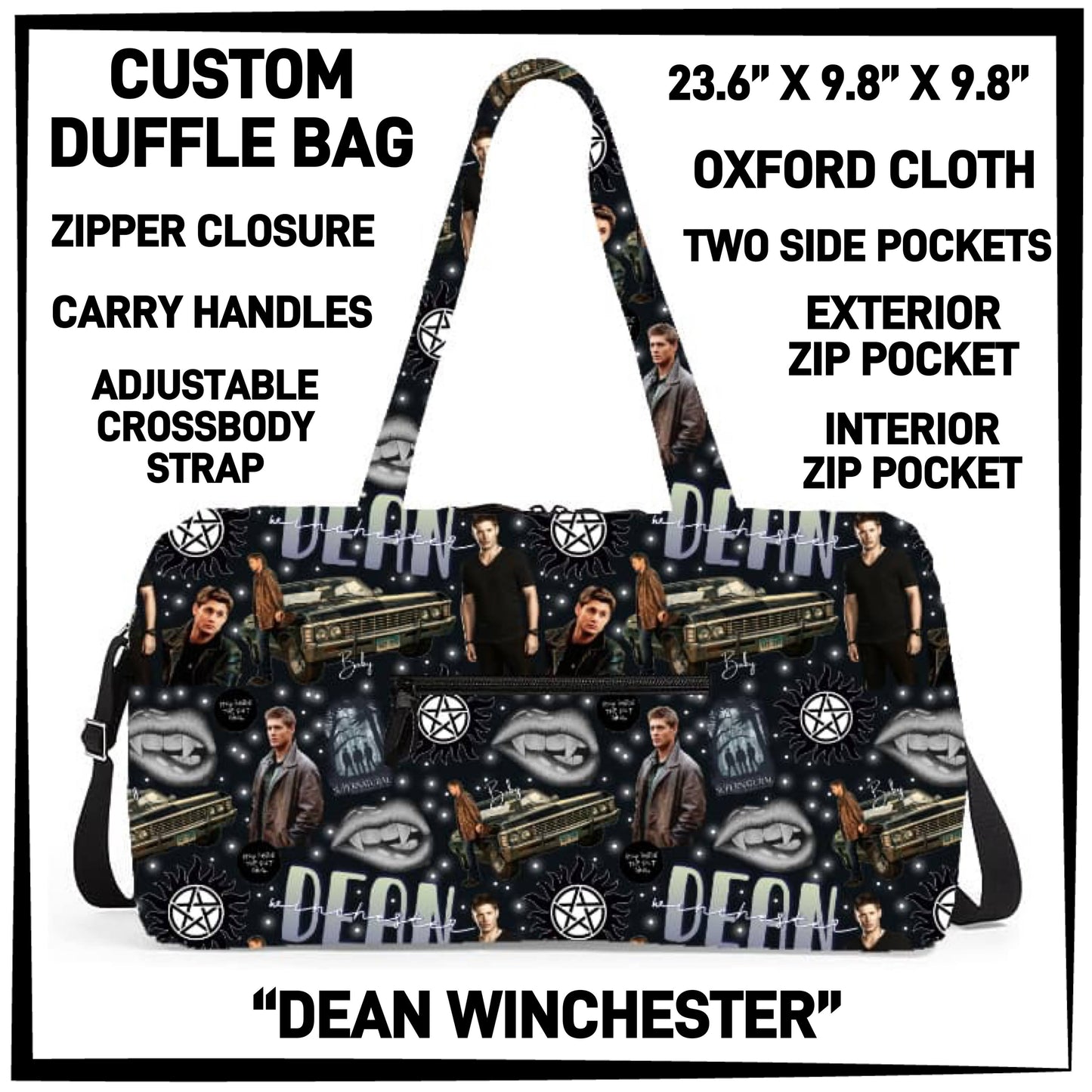 DF2B - Dean Winchester Duffel Bag - Preorder ETA: Early Nov