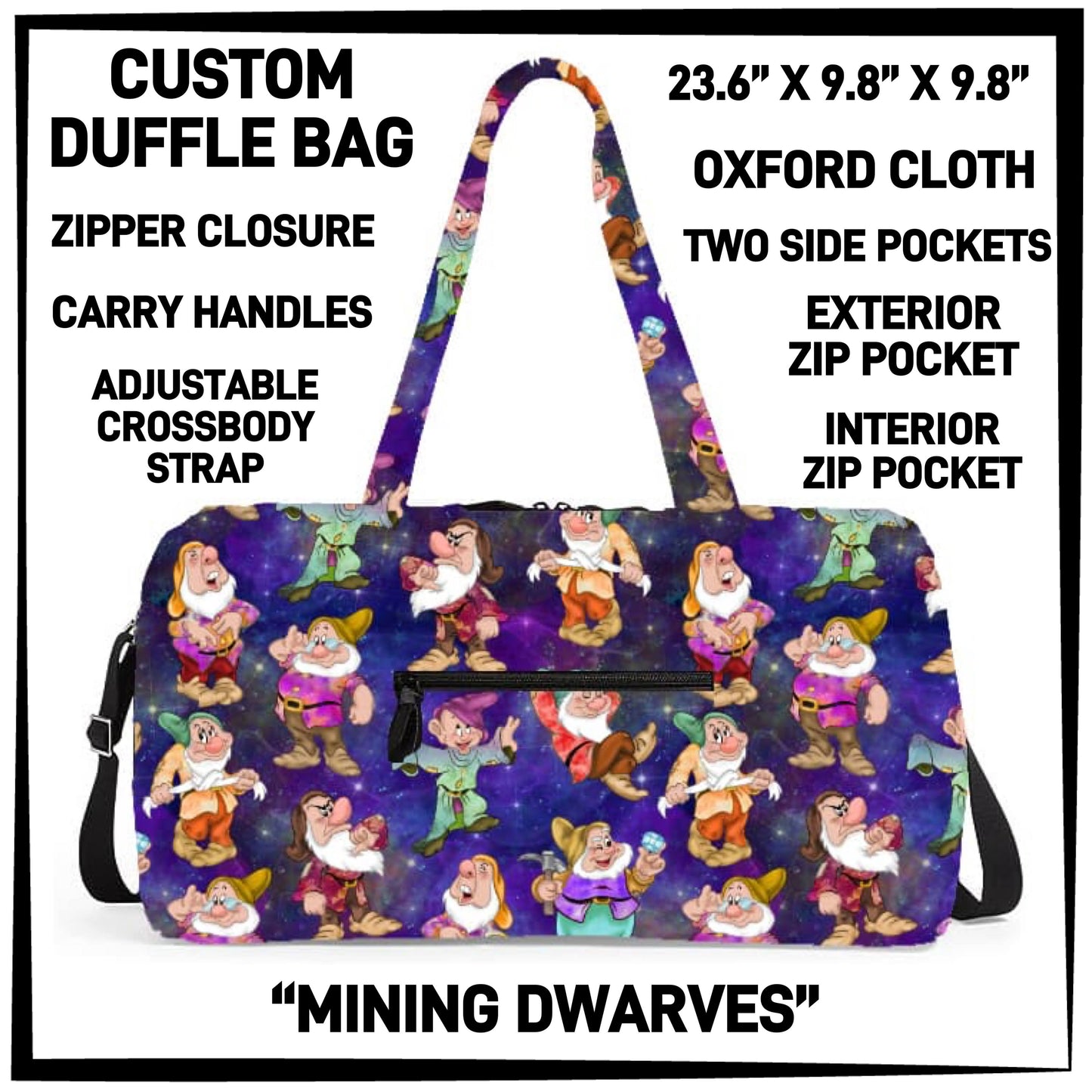 DF2B - Mining Dwarves Duffel Bag - Preorder ETA: Early Nov