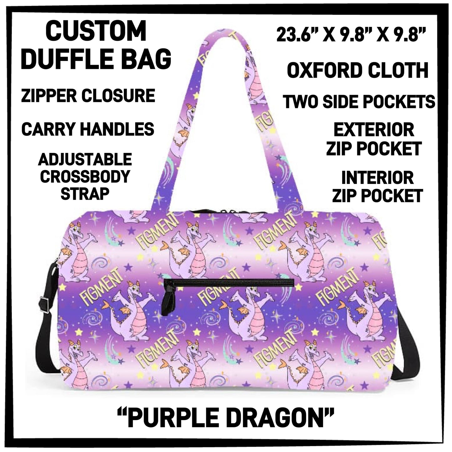 DF2B - Purple Dragon Duffel Bag - Preorder ETA: Early Nov