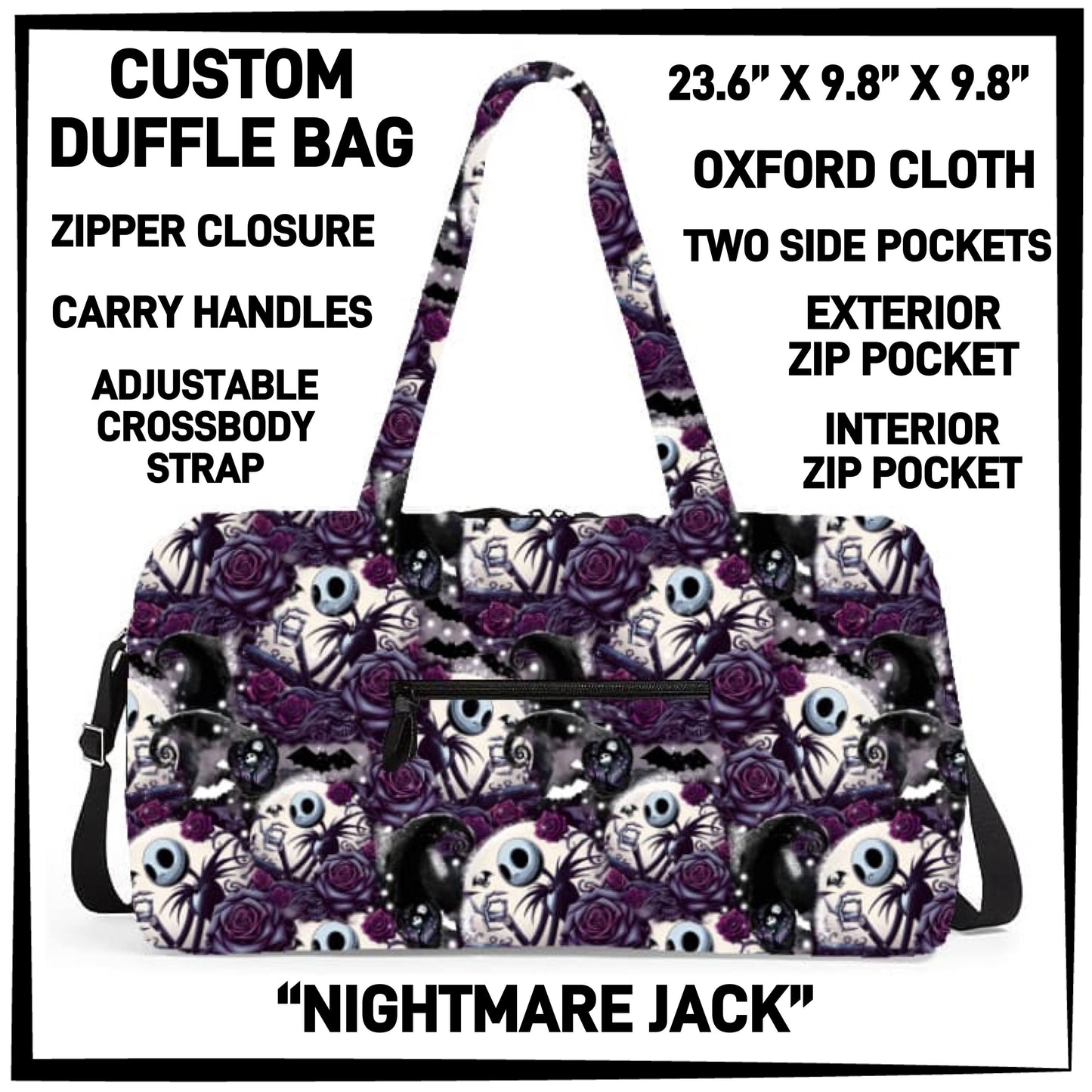 DF2B - Nightmare Jack Duffel Bag - Preorder ETA: Early Nov