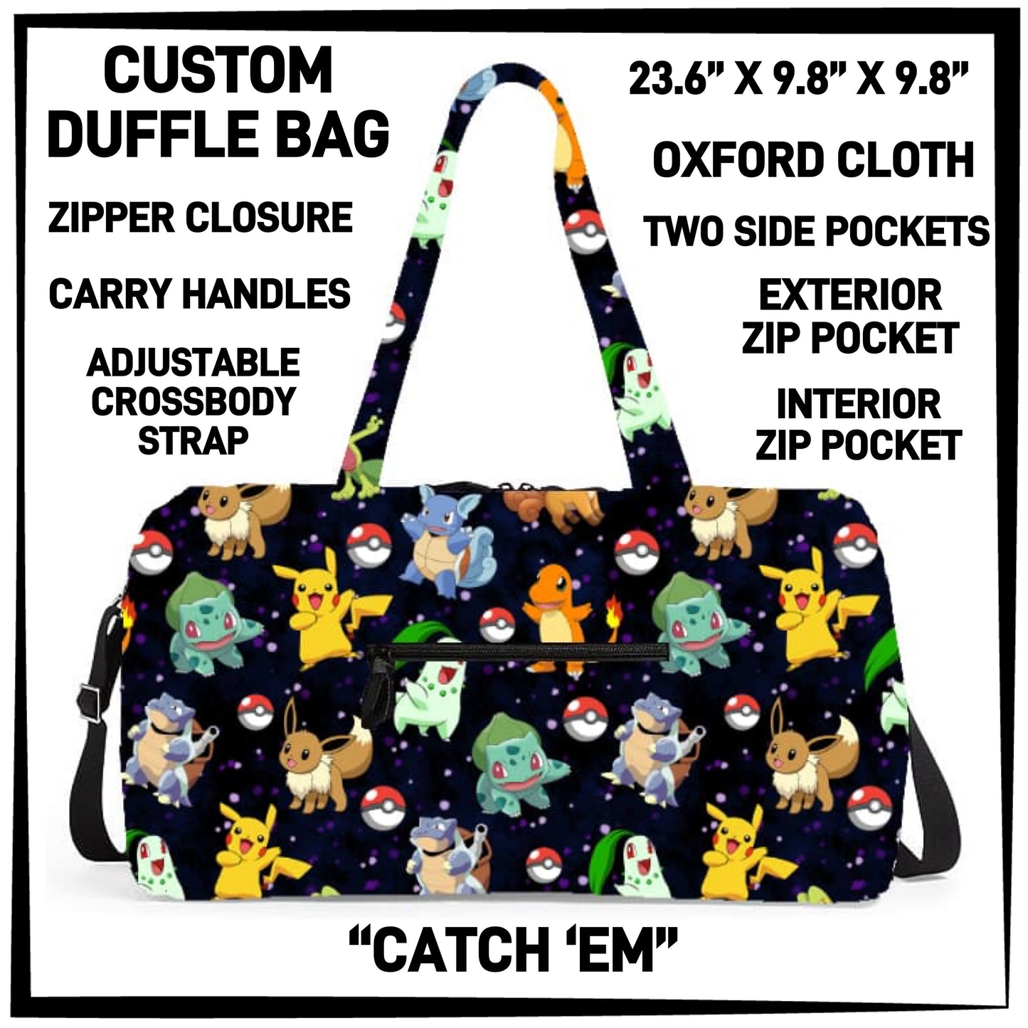 DF2B - Catch 'Em Duffel Bag - Preorder ETA: Early Nov