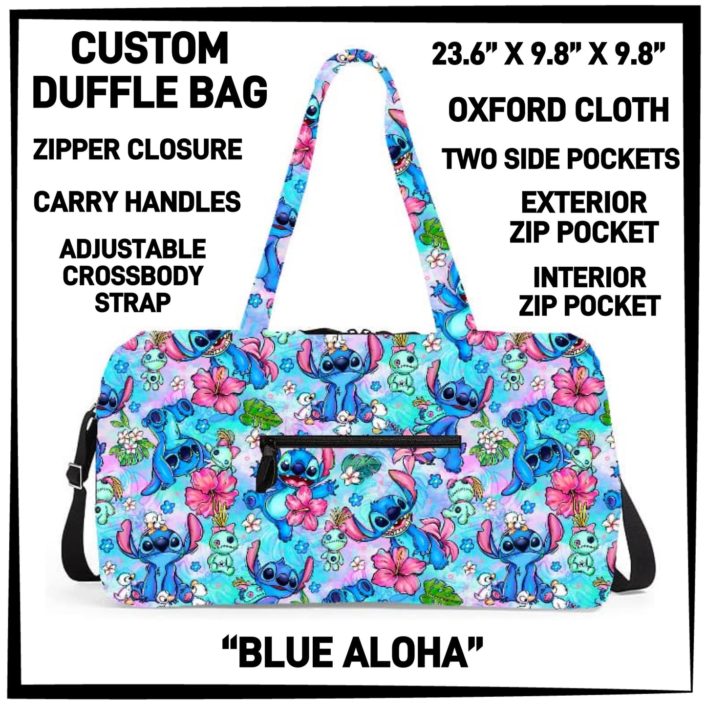 DF2B - Blue Aloha Duffel Bag - Preorder ETA: Early Nov