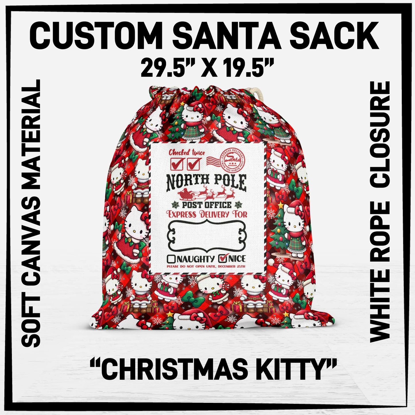 S3SK - Christmas Kitty Santa Sack - Preorder ETA: Early Nov