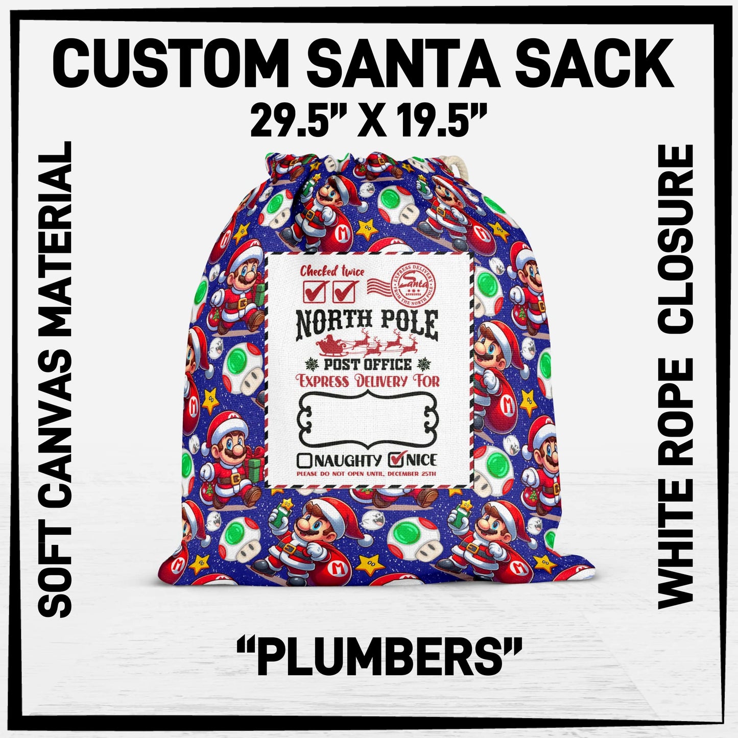 S3SK - Plumbers Santa Sack - Preorder ETA: Early Nov