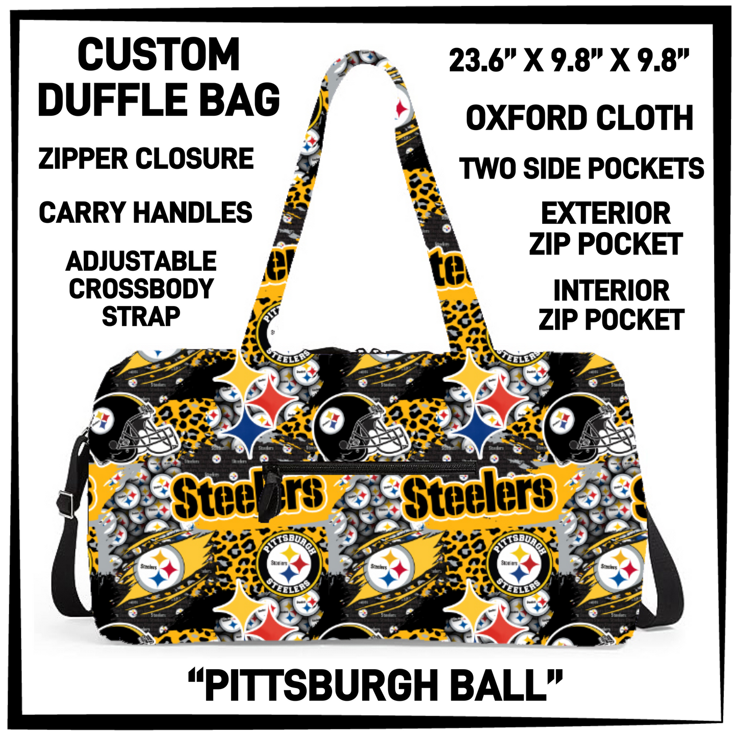 DF2B - Pittsburgh Ball Duffel Bag - Preorder Closing 6/25 ETA: Late Aug