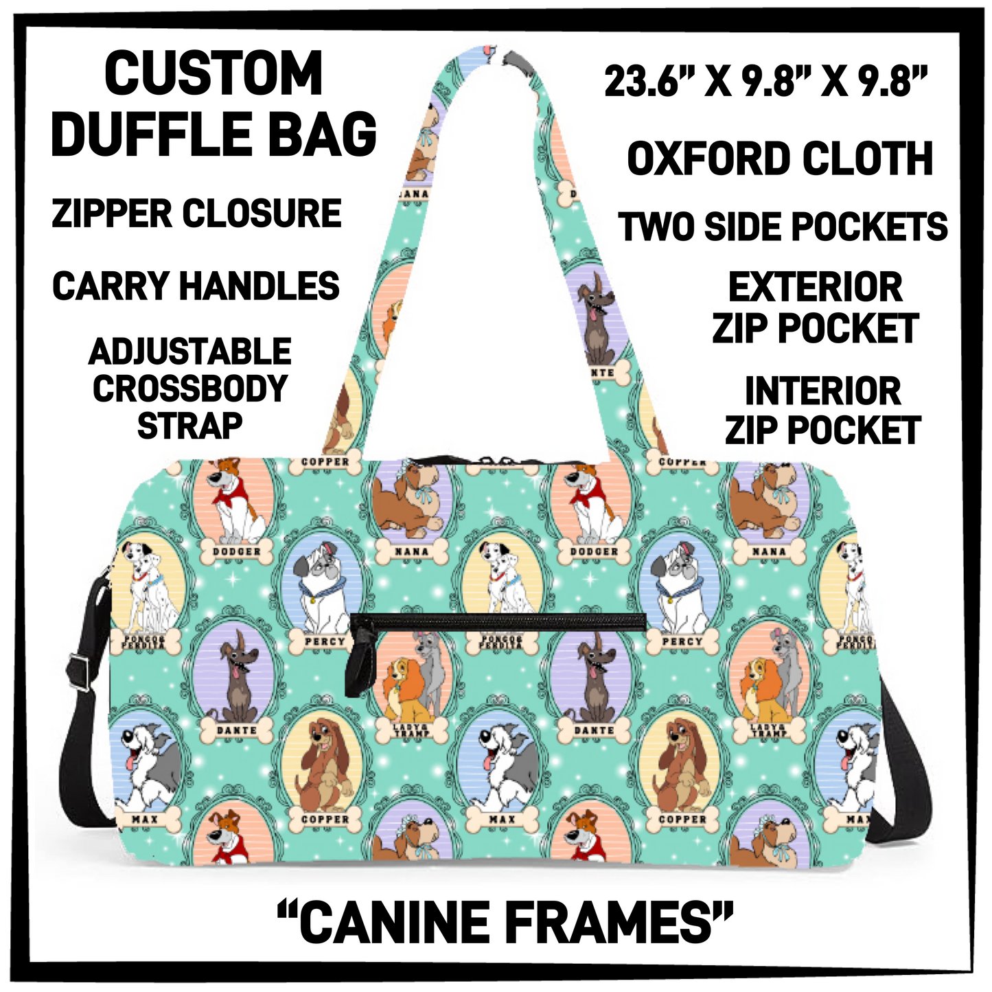 DF2B - Canine Frames Duffel Bag - Preorder Closing 6/25 ETA: Late Aug