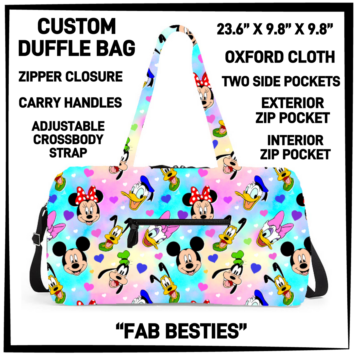 DF2B - Fab Besties Duffel Bag - Preorder Closing 6/25 ETA: Late Aug