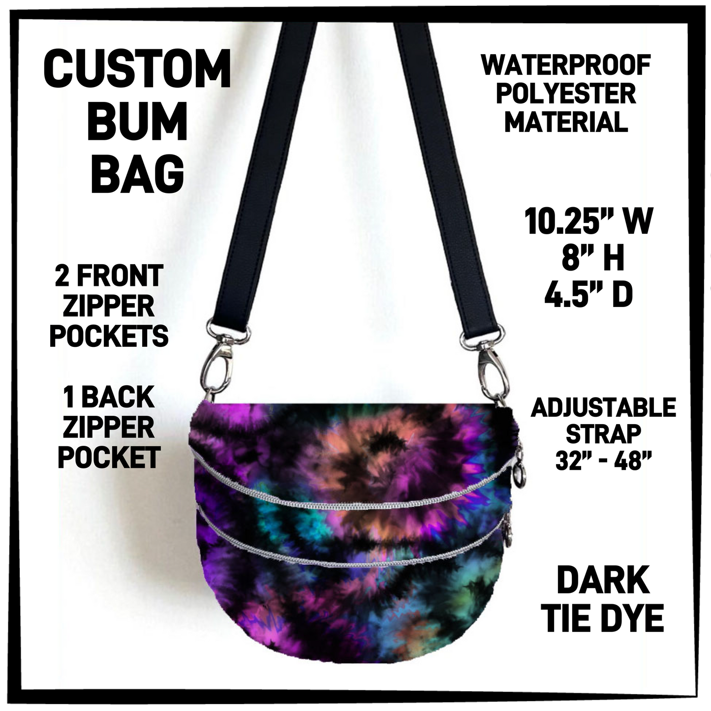 B1BM - Dark Tie Dye Bum Bag - Preorder Closing 8/19 ETA: Mid-Oct