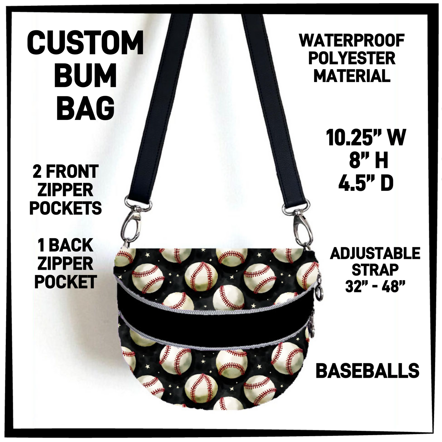 B1BM - Baseballs Bum Bag - Preorder Closing 8/19 ETA: Mid-Oct