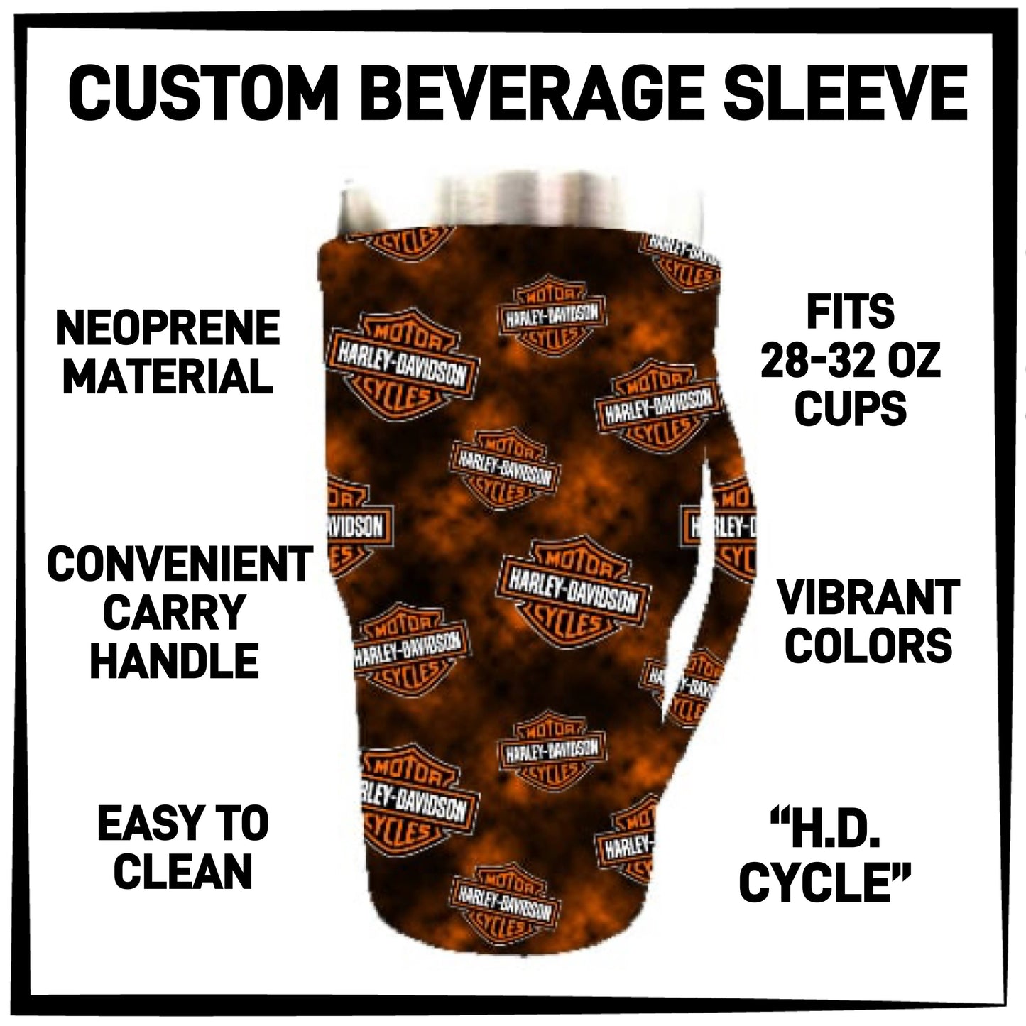 B2VG - H.D. Cycle 28-32oz Beverage Sleeves - Preorder Closing 12/4 ETA: Mid-Jan