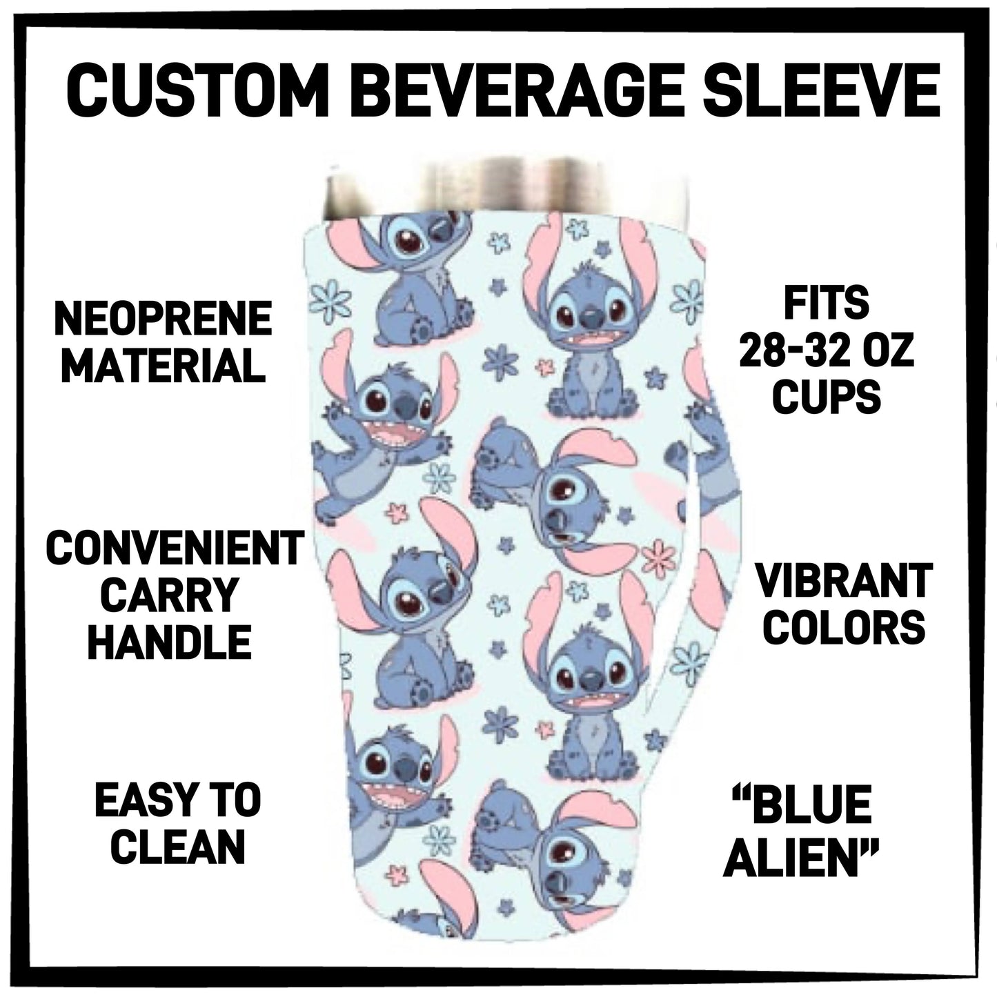 B2VG - Blue Alien 28-32oz Beverage Sleeves - Preorder Closing 12/4 ETA: Mid-Jan