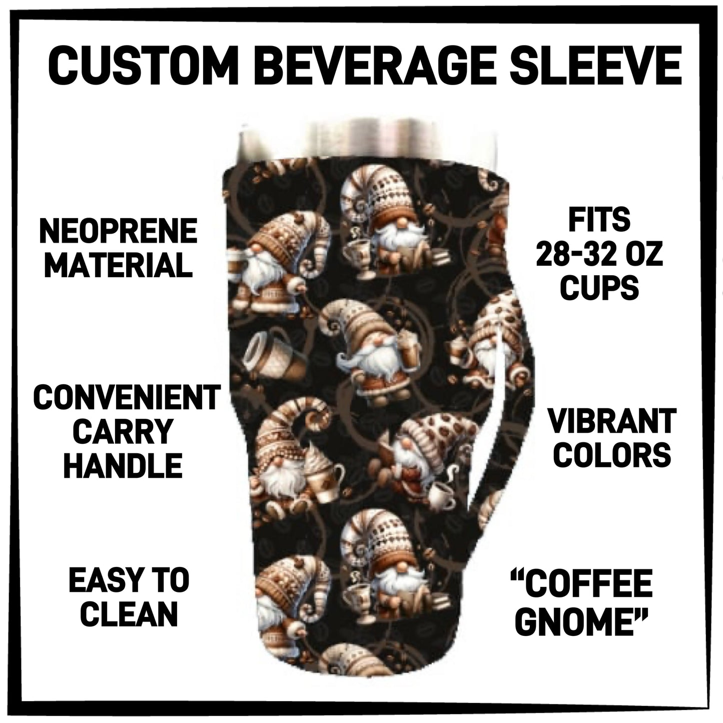 B2VG - Coffee Gnome 28-32oz Beverage Sleeves - Preorder Closing 12/4 ETA: Mid-Jan