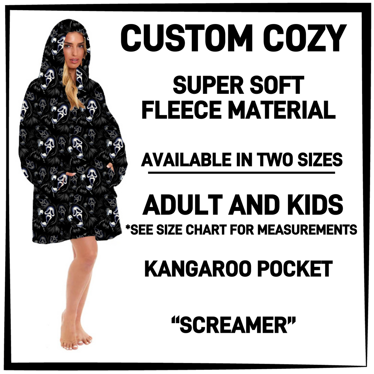 CZ2Y - Screamer Hooded Cozy - Preorder Closing 9/15 ETA: Mid-Dec