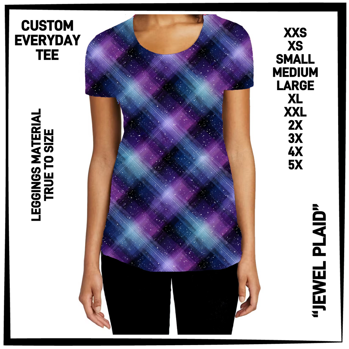ED2T - Jewel Plaid Everyday Tee - Preorder Closing 9/23 ETA: Mid-Dec