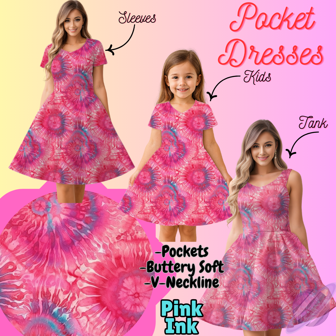 PINK INK-POCKET DRESS PREORDER-CLOSING 3/16