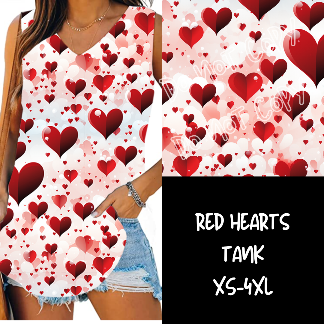 RED HEARTS-PPO7 RUN-V-NECK TANK PREORDER CLOSING 11/17 ETA DEC/JAN