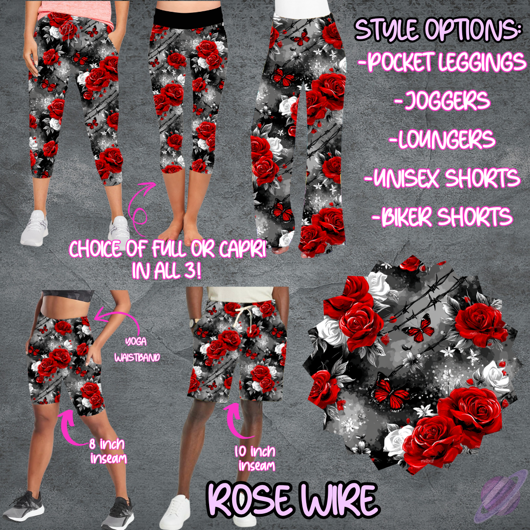 ROSE WIRE - LEGGING/JOGGER/LOUNGER/SHORTS - B107 PREORDER CLOSING 5/25