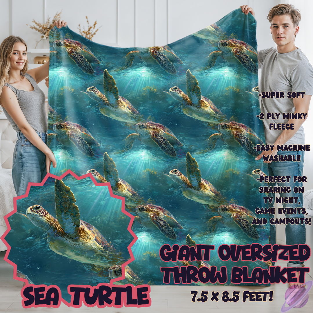SEA TURTLE-OVERSIZED THROW 14-PREORDER CLOSING 10/8