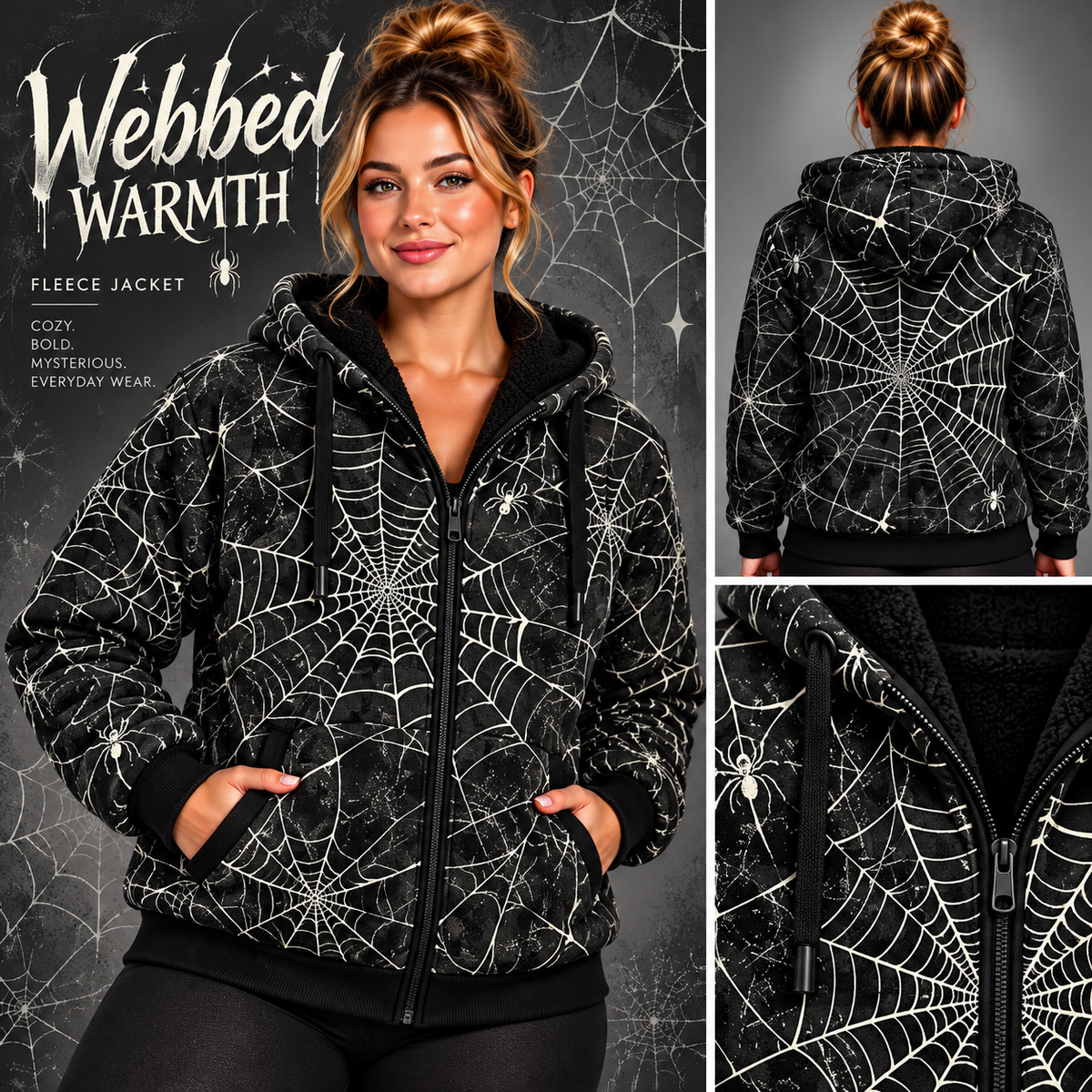 Webbed Warmth-FLEECE LINED HOODED JACKET-PREORDER CLOSING 11/9