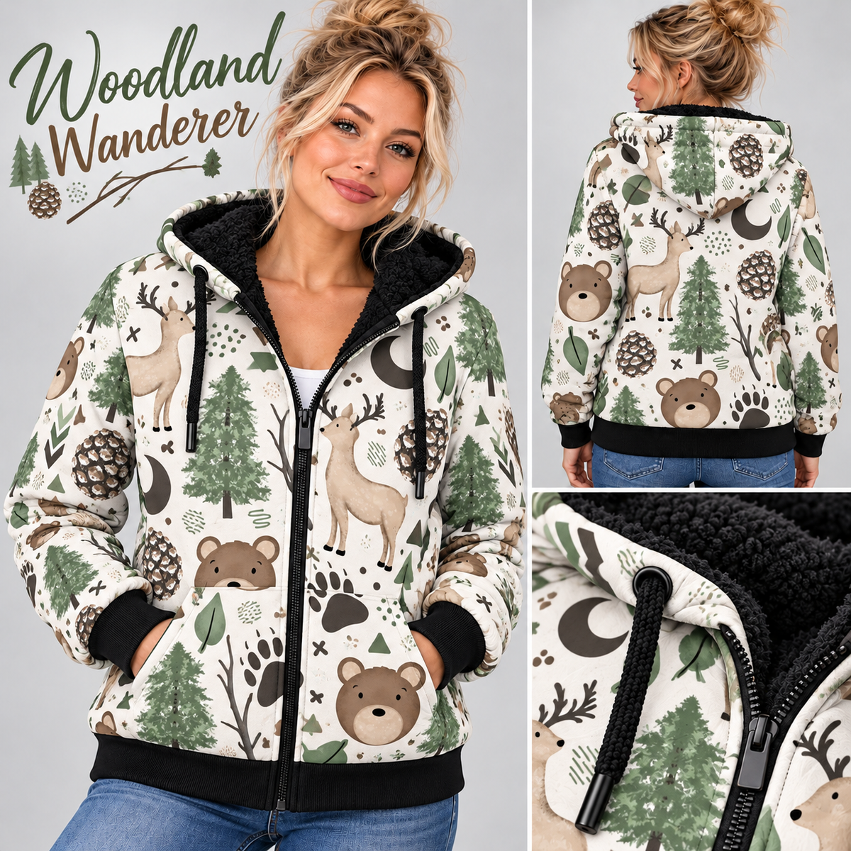 Woodland Wanderer-FLEECE LINED HOODED JACKET-PREORDER CLOSING 11/9