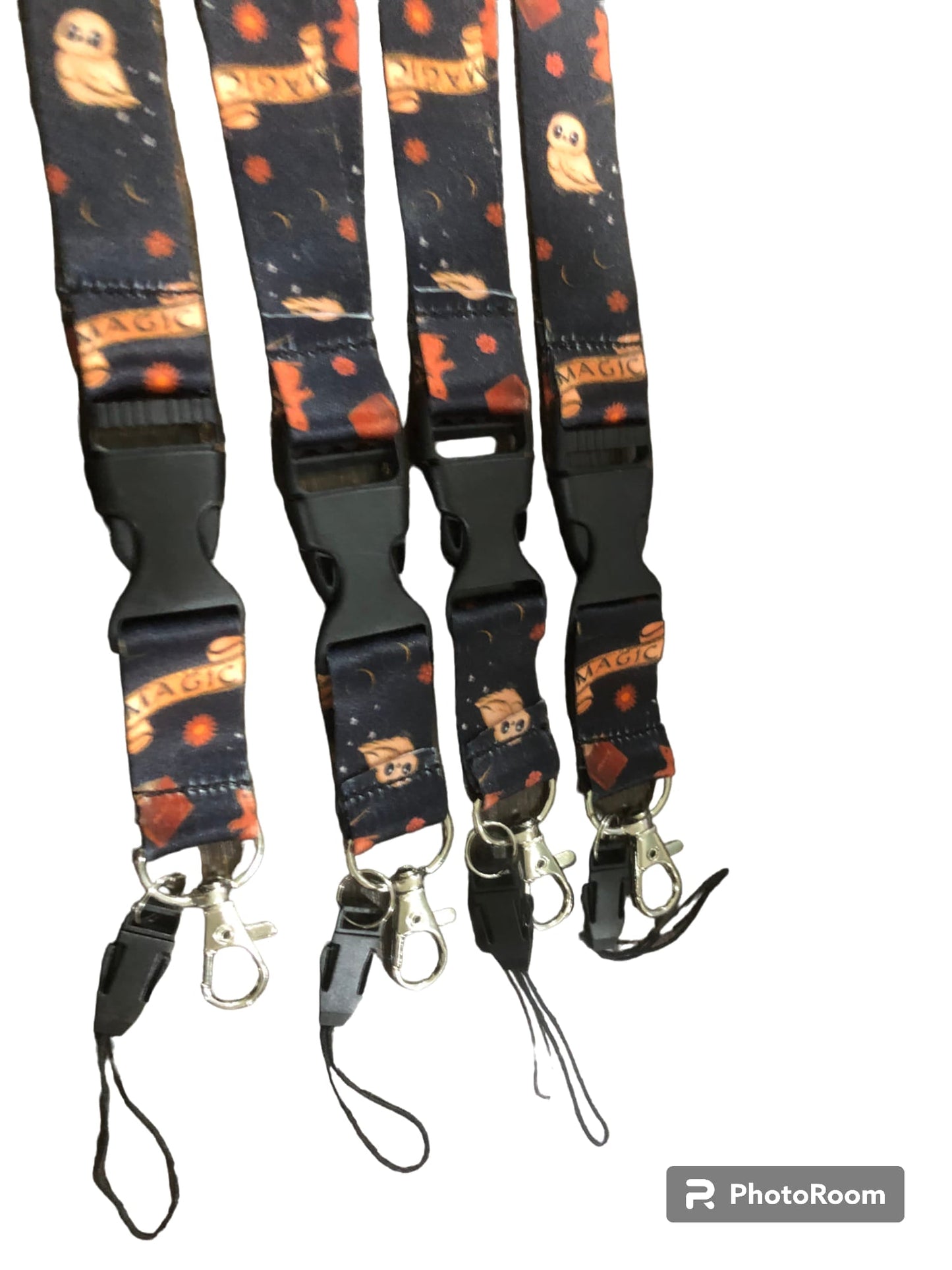 CUSTOM LANYARDS-BLACK FLORAL EMBROID- PREORDER CLOSING 11/16 ETA MID DEC