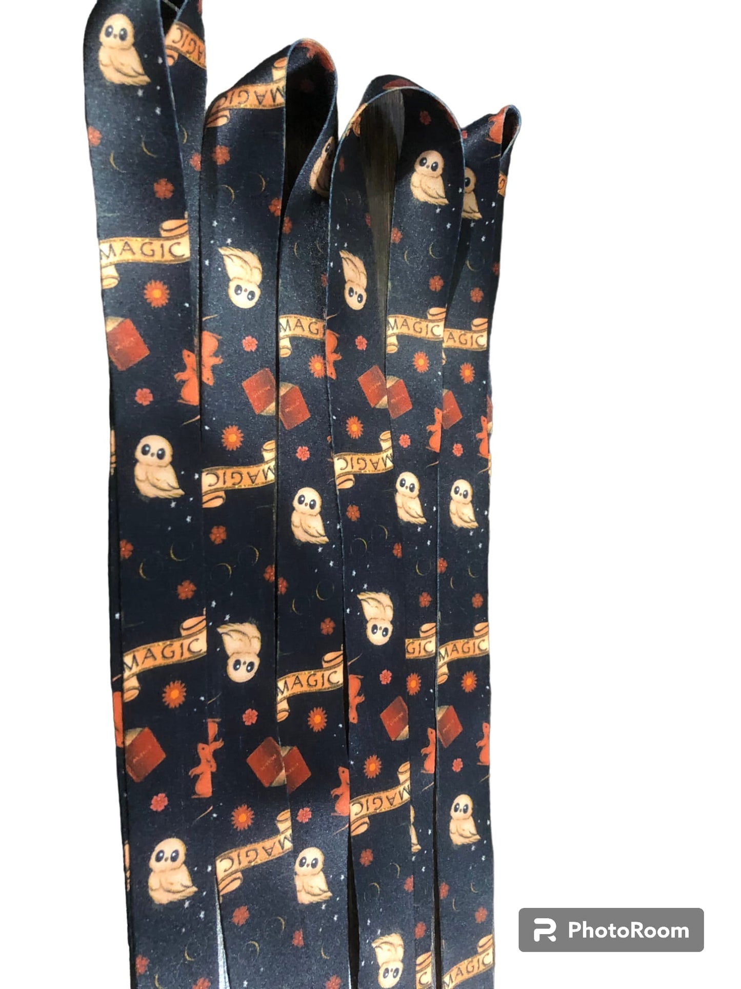 CUSTOM LANYARDS-BLACK FLORAL EMBROID- PREORDER CLOSING 11/16 ETA MID DEC