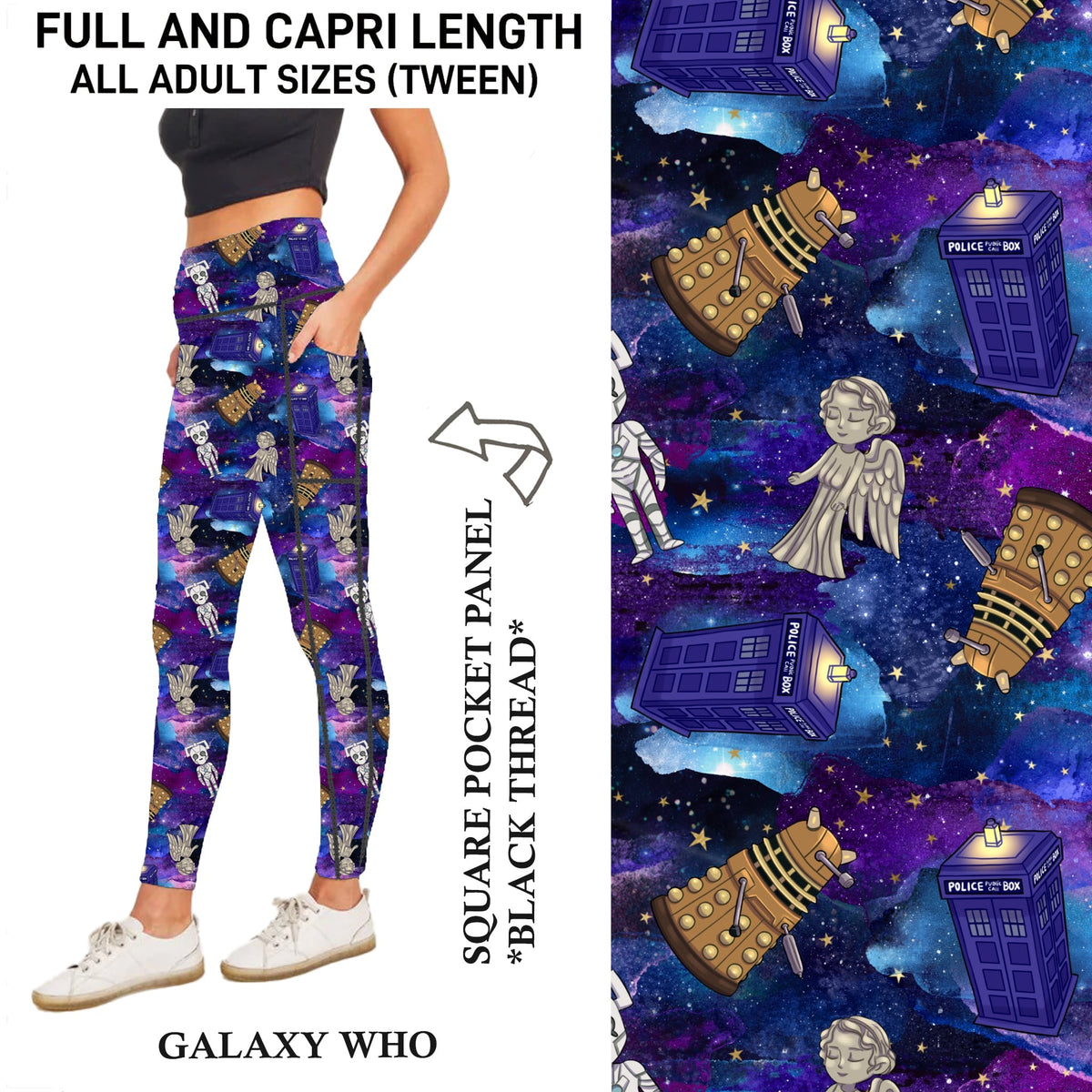S3PJ - Galaxy Who Capris/Leggings with Square Pocket Panel - Preorder Due 10/28 ETA: Late Dec