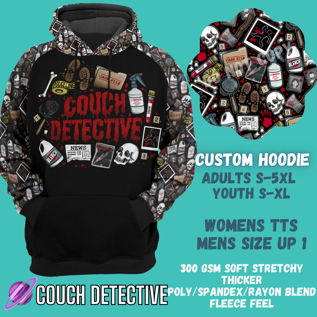 COUCH DETECTIVE-OUTFIT RUN PREORDER CLOSING 1/10 -CUSTOM HOODIES RE-RUN PREORDER CLOSING 5/11