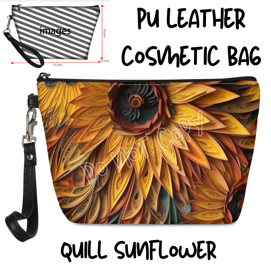 TRIPLE BAG RUN - QUILL SUNFLOWER - COSMETIC BAG - PREORDER CLOSING 5/26 ETA END OF JULY/EARLY AUGUST