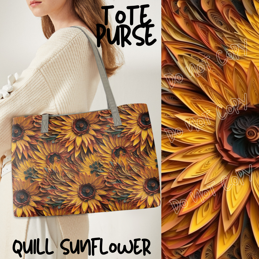 TRIPLE BAG RUN - QUILL SUNFLOWER - TOTE PURSE - PREORDER CLOSING 5/26 ETA END OF JULY/EARLY AUGUST