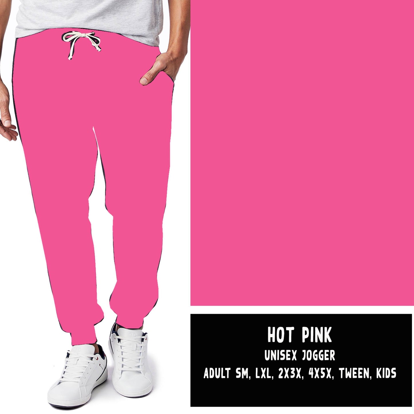 FALL SOLIDS RUN-HOT PINK JOGGERS-PREORDER CLOSING 11/15-ETA JAN