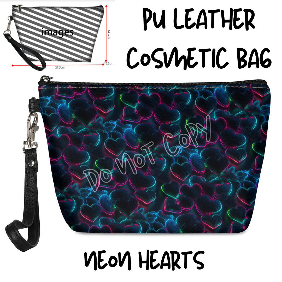 TRIPLE BAG RUN - NEON HEARTS - COSMETIC BAG - PREORDER CLOSING 5/26 ETA END OF JULY/EARLY AUGUST