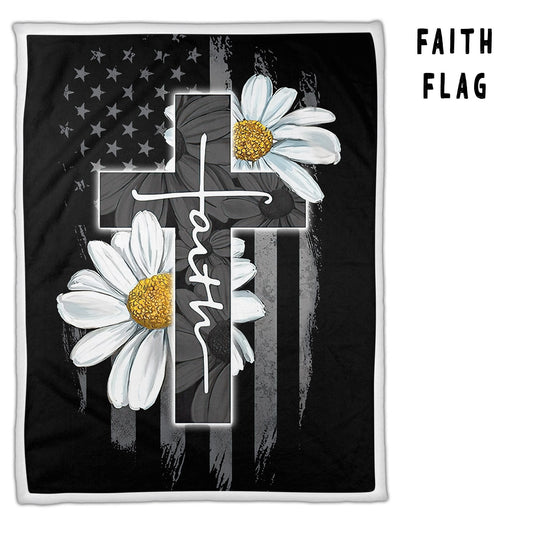 FAITH FLAG - MINKY SHERPA THROW 5-PREORDER CLOSING 10/1 ETA DEC