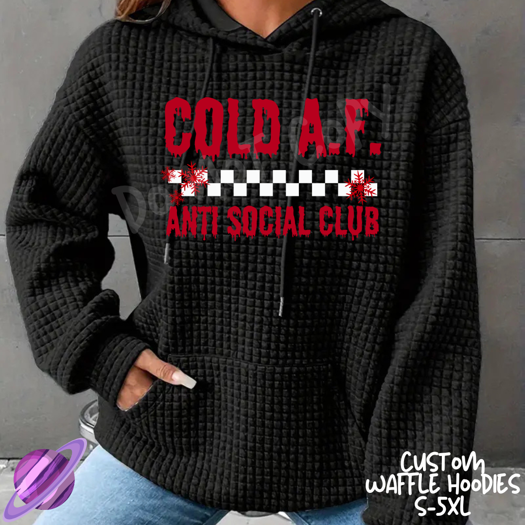 COLD AF - CUSTOM WAFFLE HOODIES PREORDER CLOSING 11/19