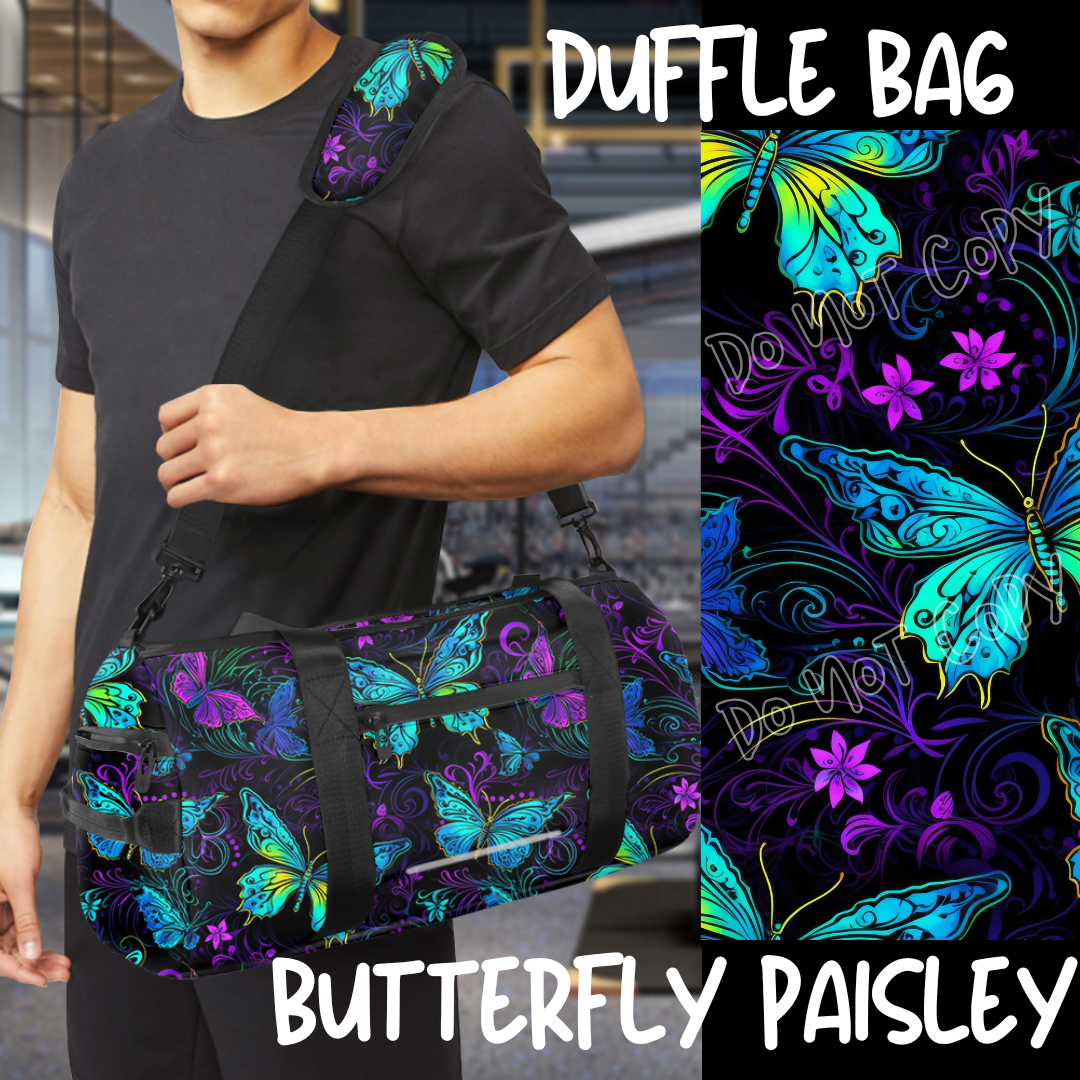 TRIPLE BAG RUN - BUTTERFLY PAISLEY- DUFFLE BAG - PREORDER CLOSING 5/26 ETA END OF JULY/EARLY AUGUST