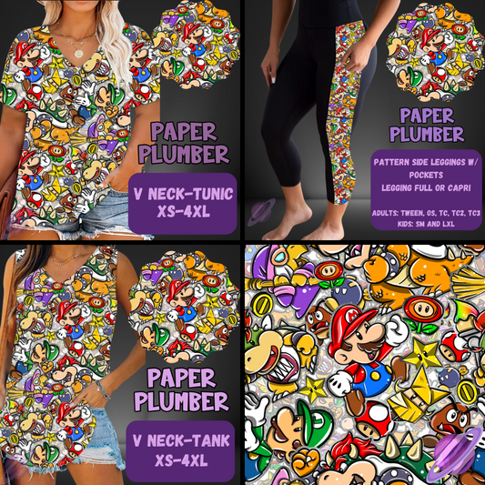 PAPER PLUMBER-PATTERN PANEL OUTFIT RUN-SOFT CLOSE 7/10 HARD CLOSE 7/12