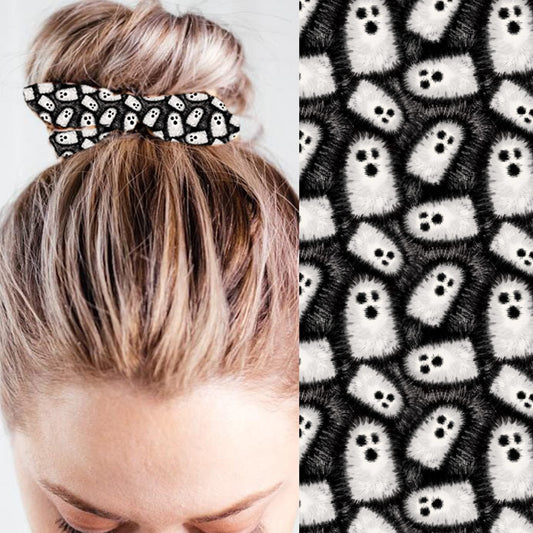 GHOSTS TIE DYE - KNOT SCRUNCHIE