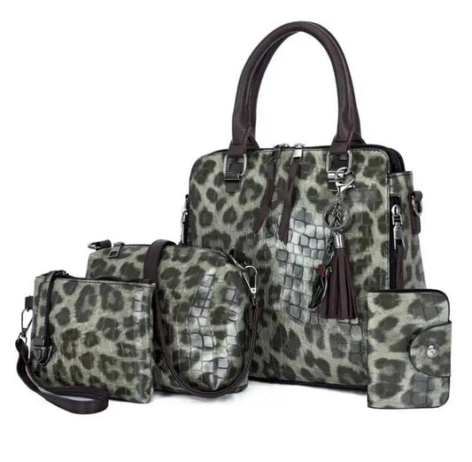 Animal Printed 4 PC Bag Set