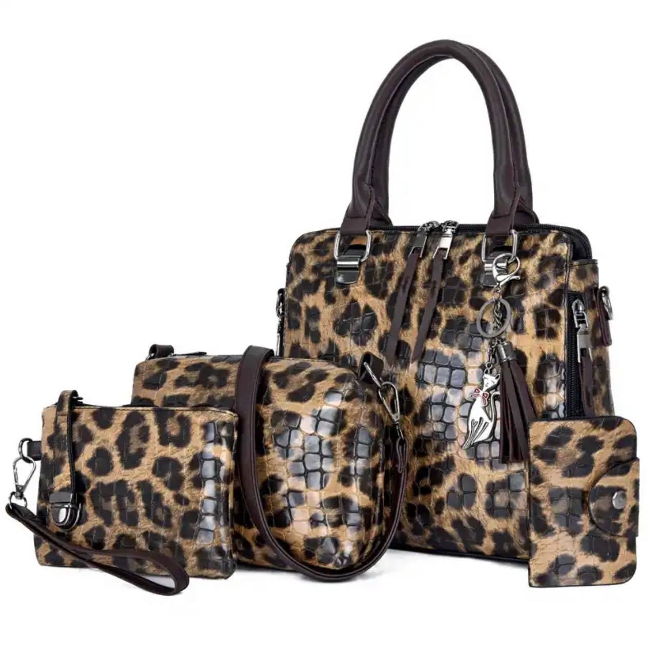 Animal Printed 4 PC Bag Set